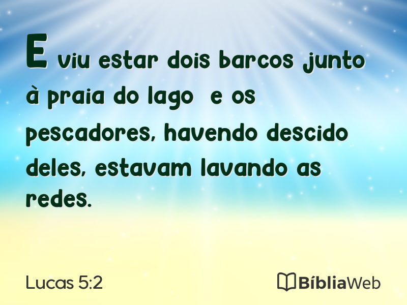 Lucas 5:2 em imagem para compartilhar