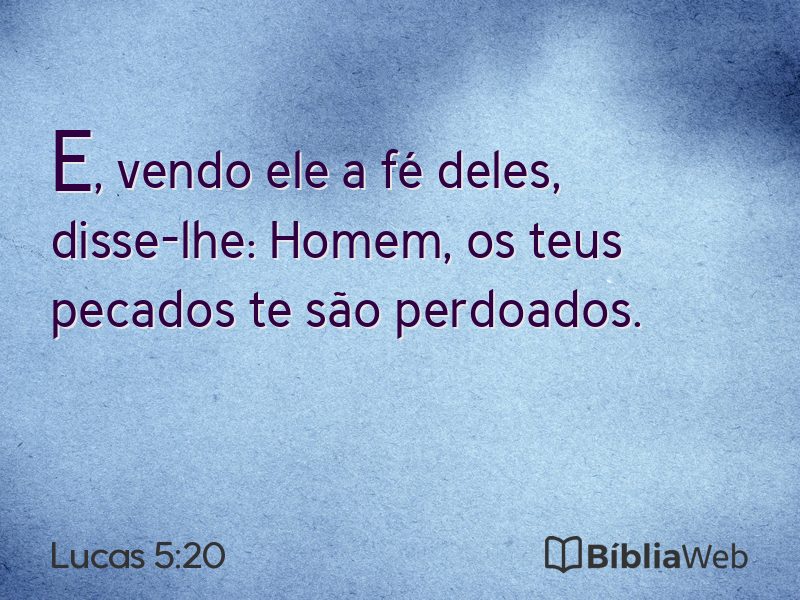 Lucas 5:20 em imagem para compartilhar