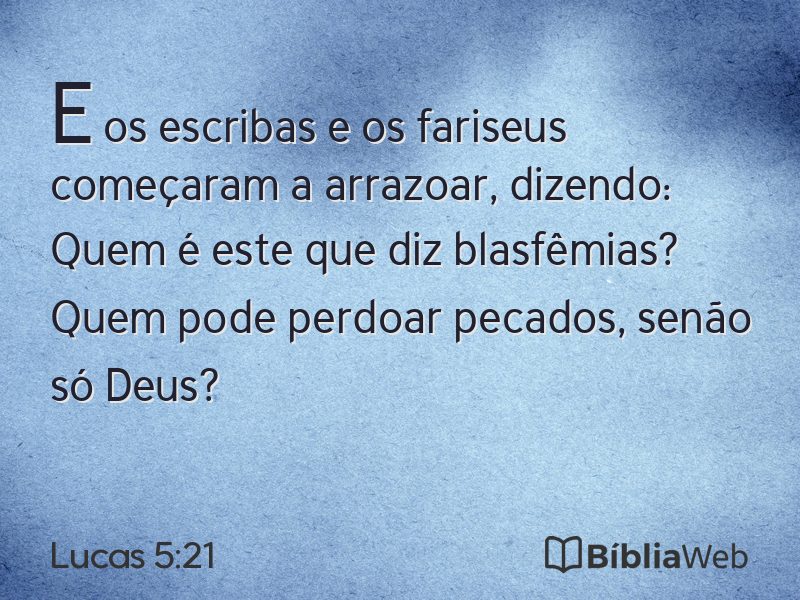 Lucas 5:21 em imagem para compartilhar