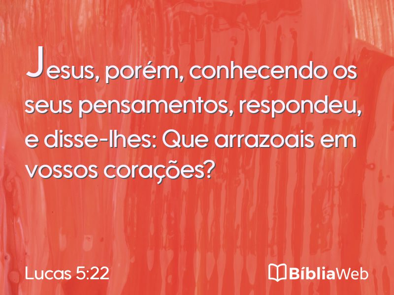 Lucas 5:22 em imagem para compartilhar