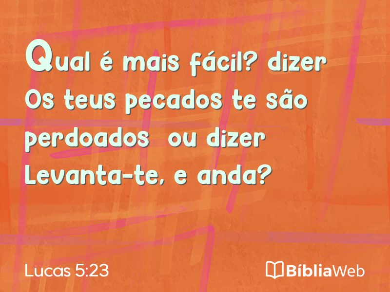 Lucas 5:23 em imagem para compartilhar