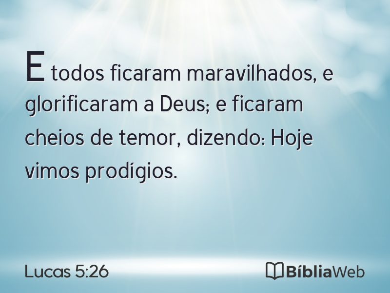 Lucas 5:26 em imagem para compartilhar