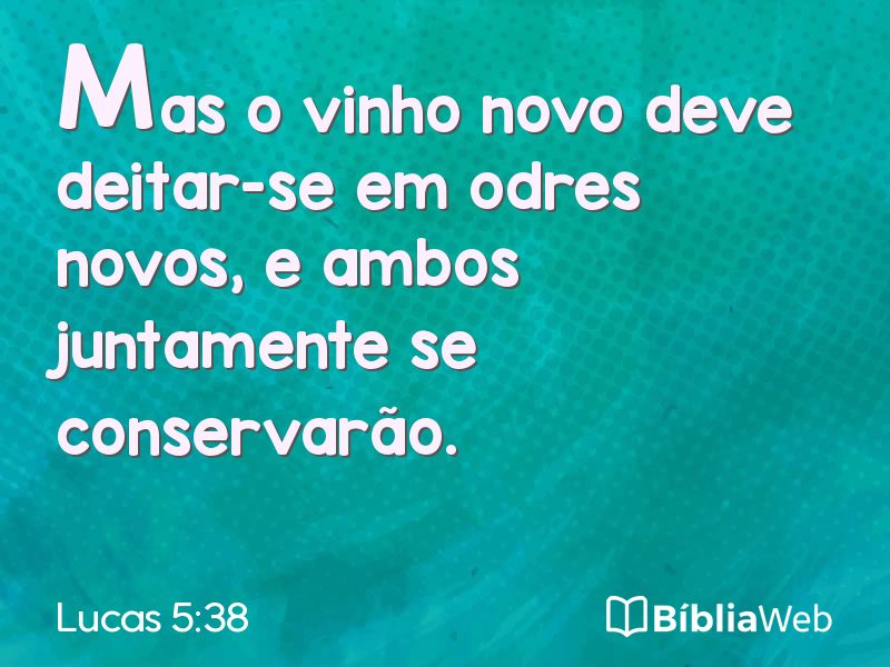 Lucas 5:38 em imagem para compartilhar