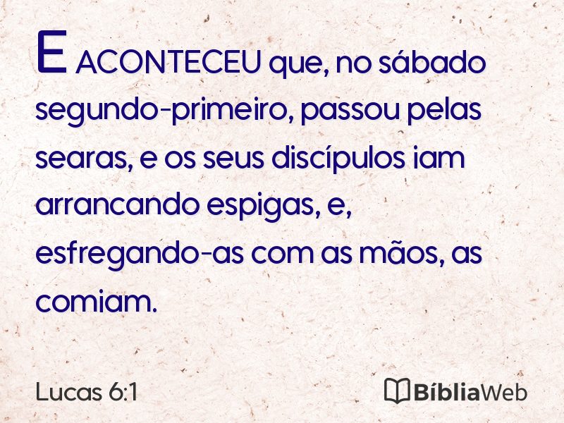 Lucas 6:1 em imagem para compartilhar