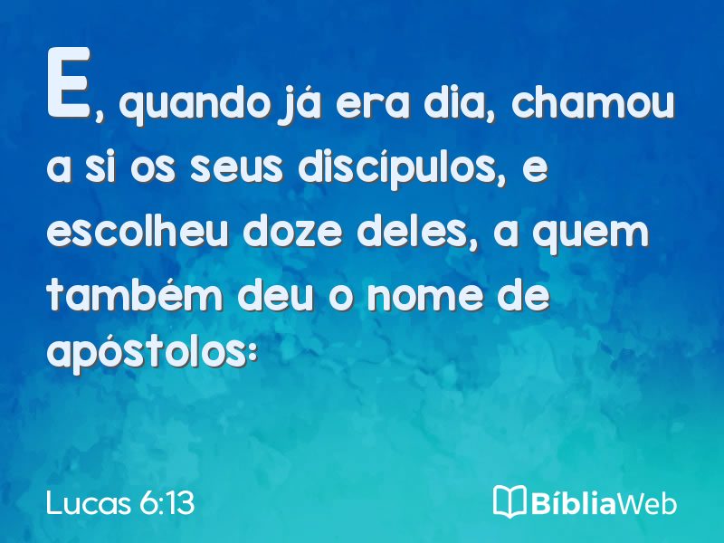 Lucas 6:13 em imagem para compartilhar