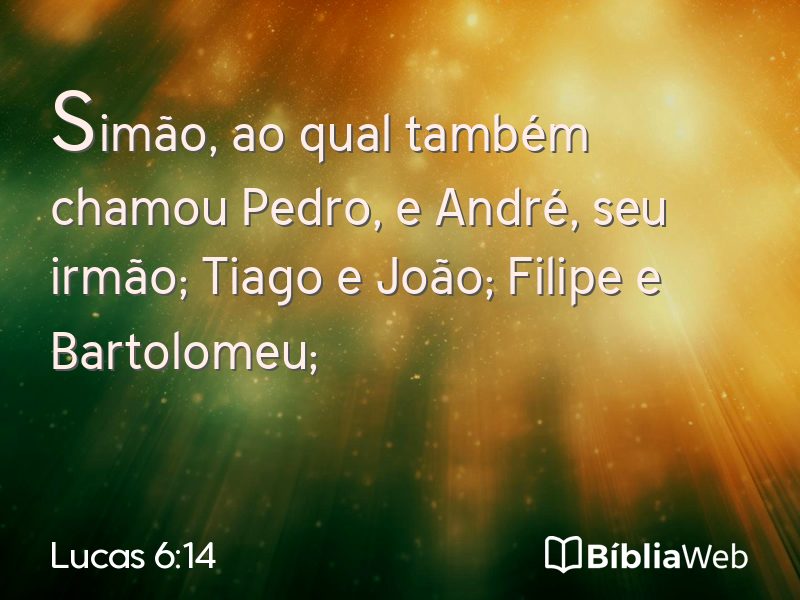 Lucas 6:14 em imagem para compartilhar