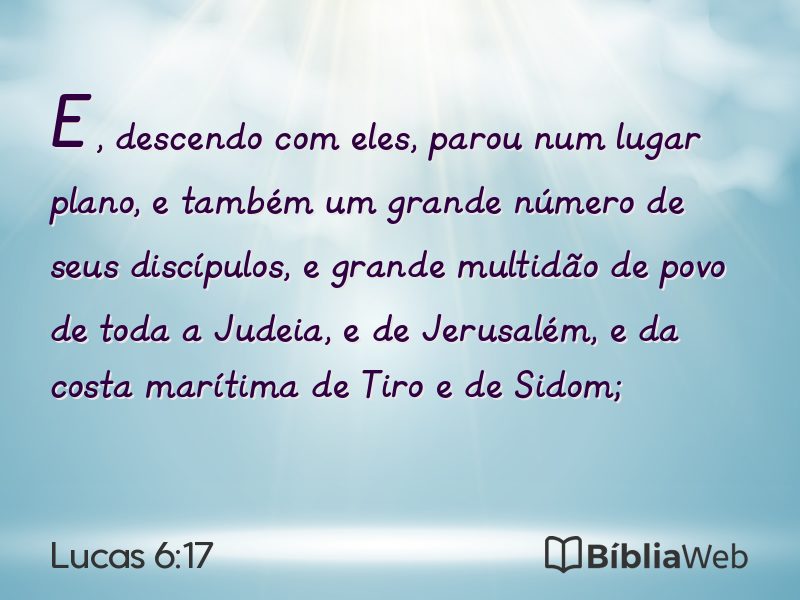 Lucas 6:17 em imagem para compartilhar