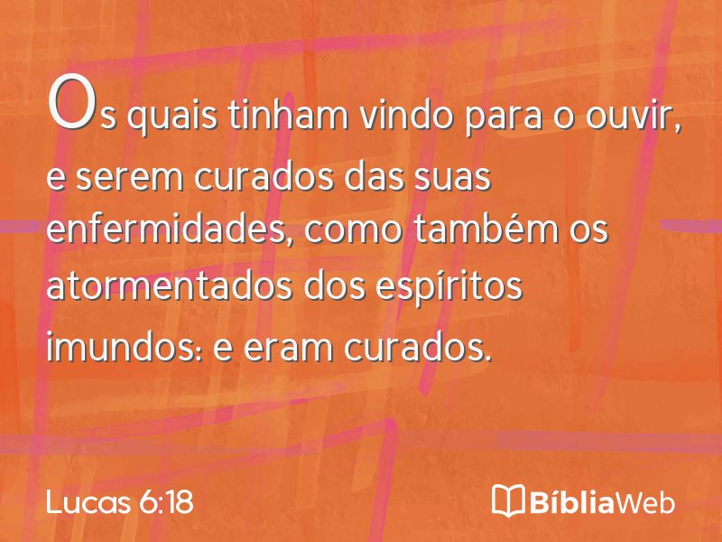 Lucas 6:18 em imagem para compartilhar