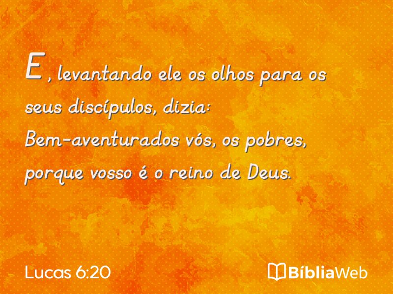 Lucas 6:20 em imagem para compartilhar