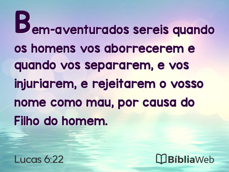 Lucas 6:22 em imagem para compartilhar