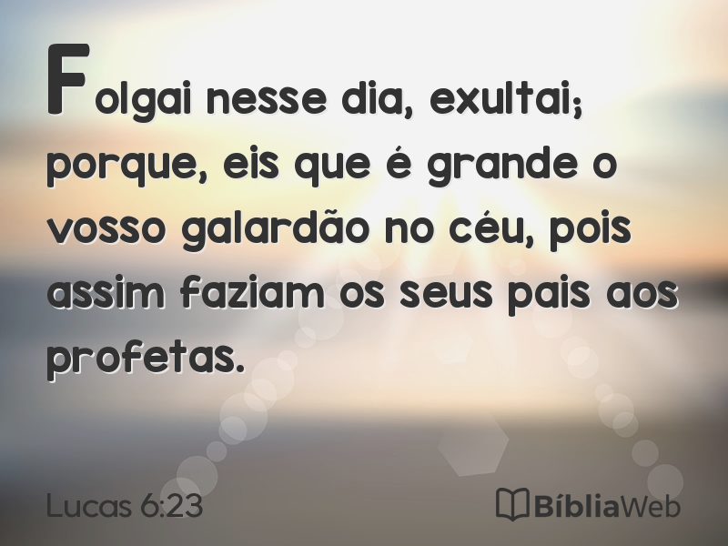 Lucas 6:23 em imagem para compartilhar
