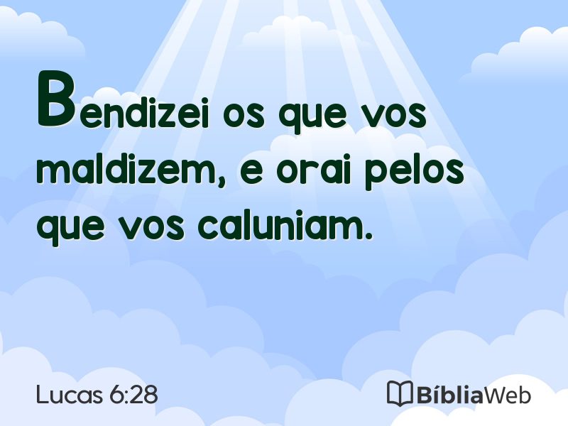 Lucas 6:28 em imagem para compartilhar
