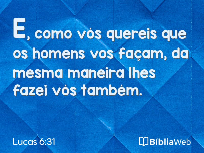Lucas 6:31 em imagem para compartilhar