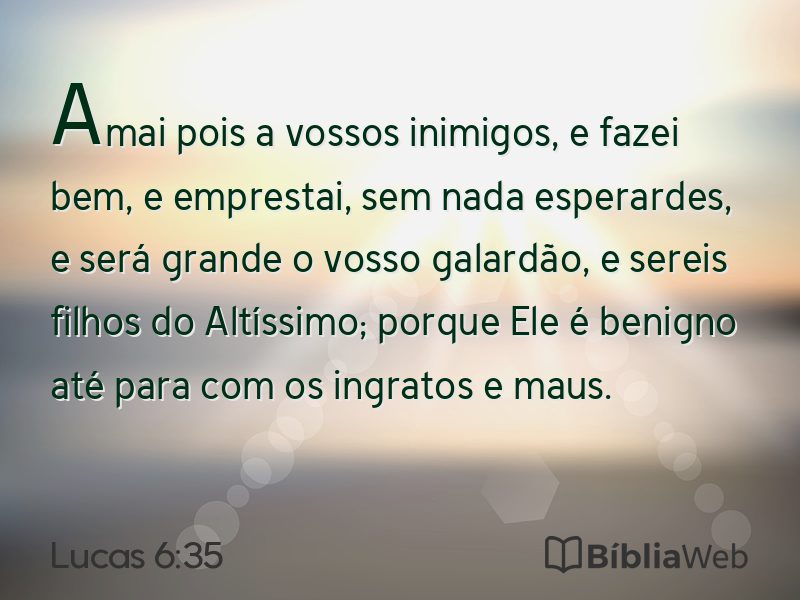 Lucas 6:35 em imagem para compartilhar
