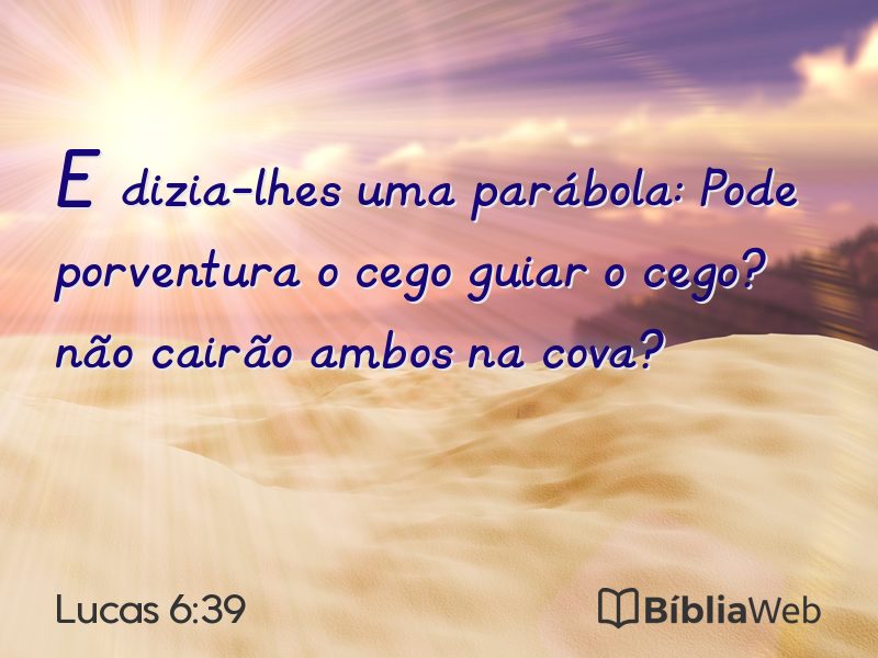 Lucas 6:39 em imagem para compartilhar