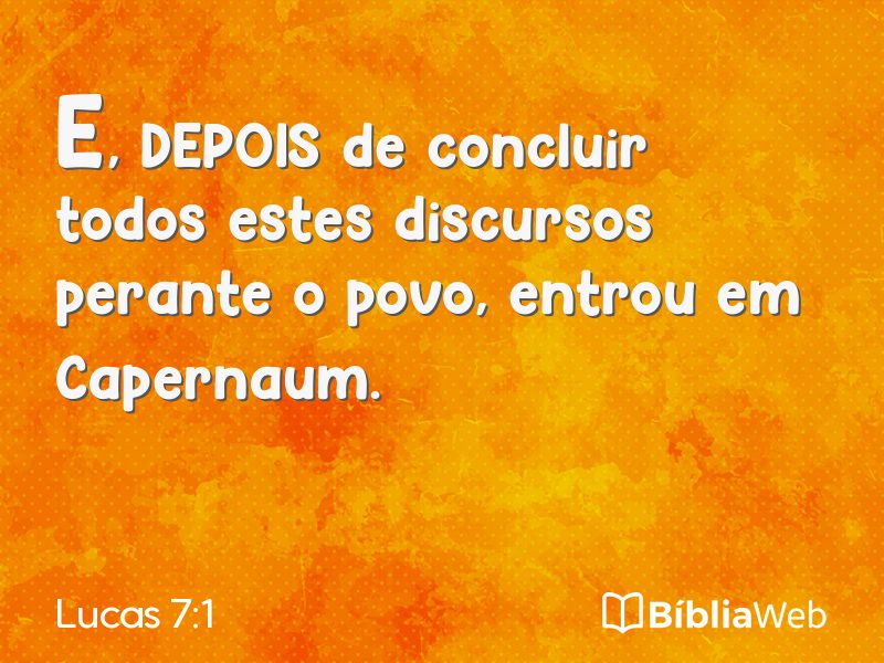 Lucas 7:1 em imagem para compartilhar