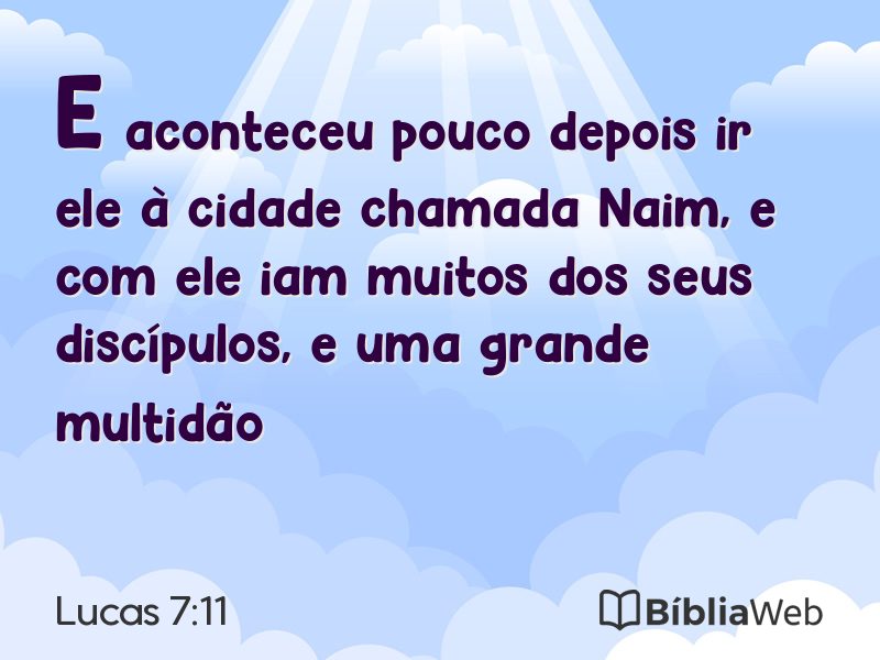 Lucas 7:11 em imagem para compartilhar