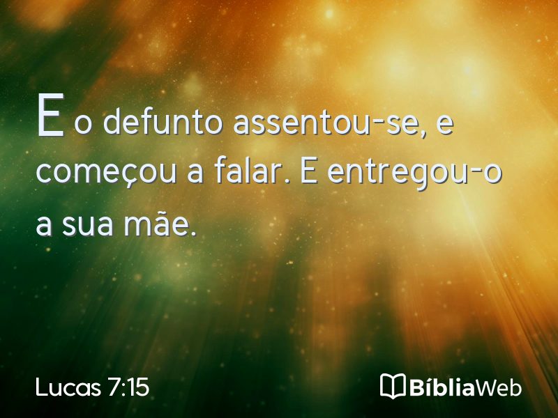 Lucas 7:15 em imagem para compartilhar