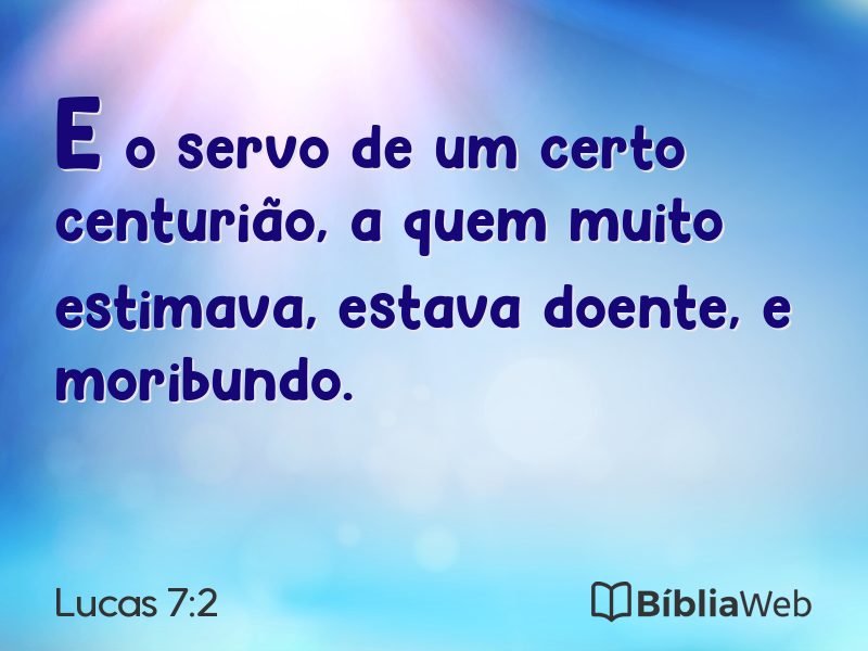 Lucas 7:2 em imagem para compartilhar