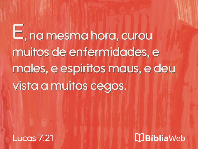 Lucas 7:21 em imagem para compartilhar