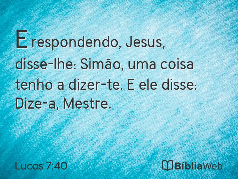 Lucas 7:40 em imagem para compartilhar