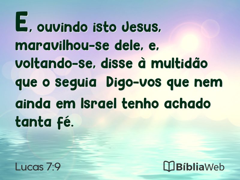 Lucas 7:9 em imagem para compartilhar