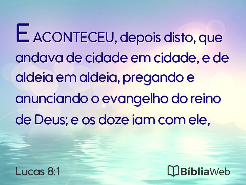 Lucas 8:1 em imagem para compartilhar