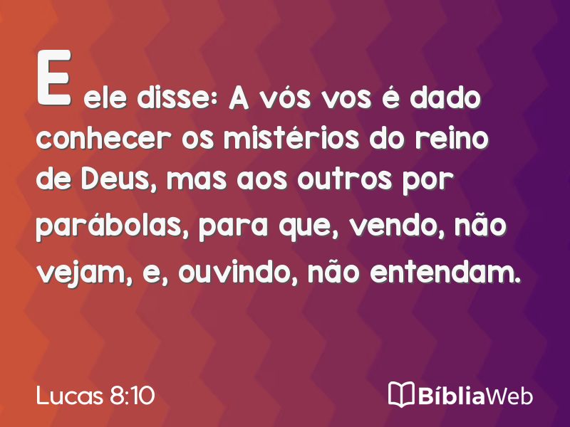 Lucas 8:10 em imagem para compartilhar
