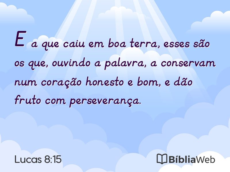 Lucas 8:15 em imagem para compartilhar