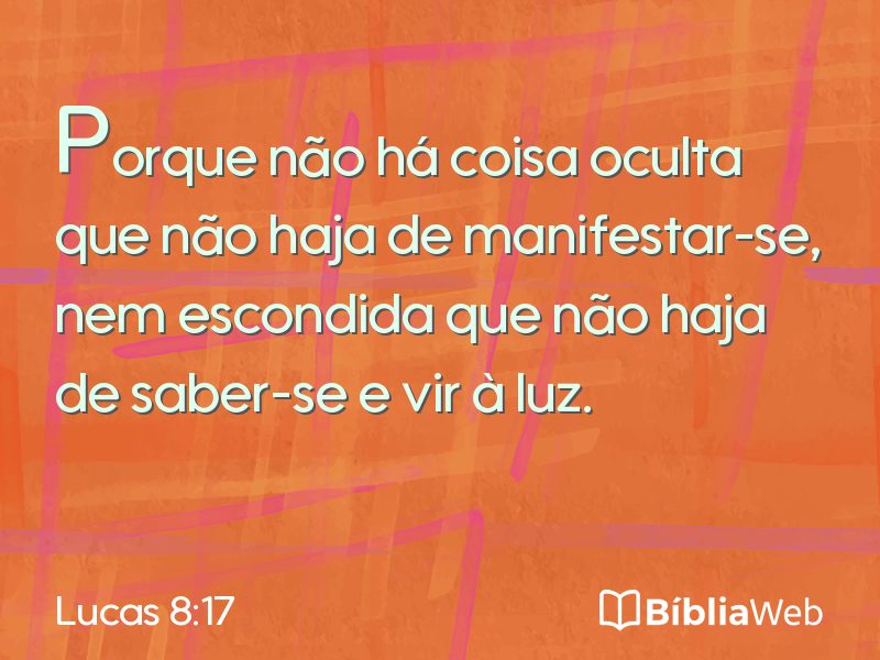 Lucas 8:17 em imagem para compartilhar