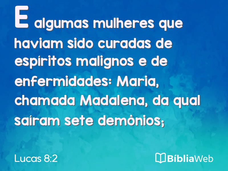 Lucas 8:2 em imagem para compartilhar