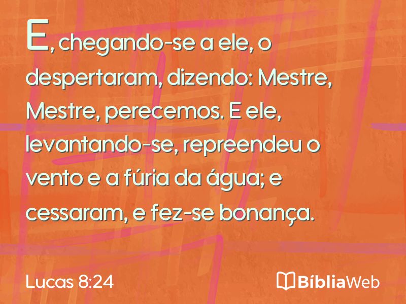 Lucas 8:24 em imagem para compartilhar