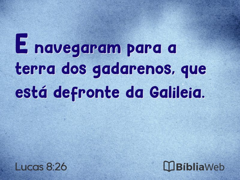 Lucas 8:26 em imagem para compartilhar