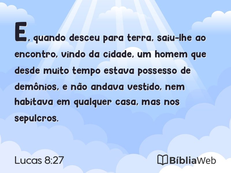 Lucas 8:27 em imagem para compartilhar