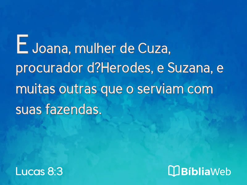 Lucas 8:3 em imagem para compartilhar