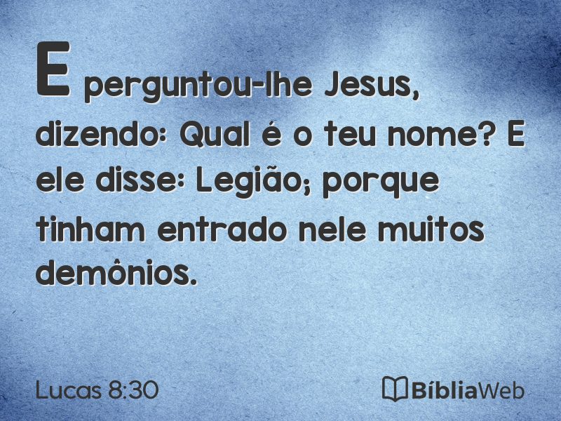 Lucas 8:30 em imagem para compartilhar