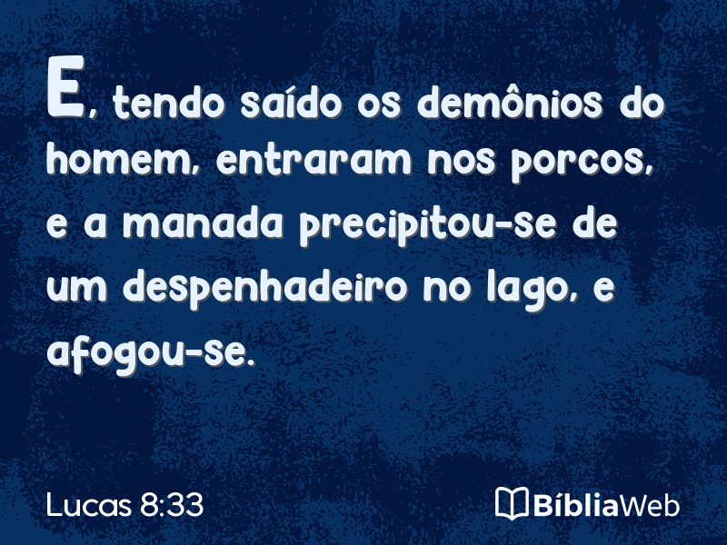 Lucas 8:33 em imagem para compartilhar