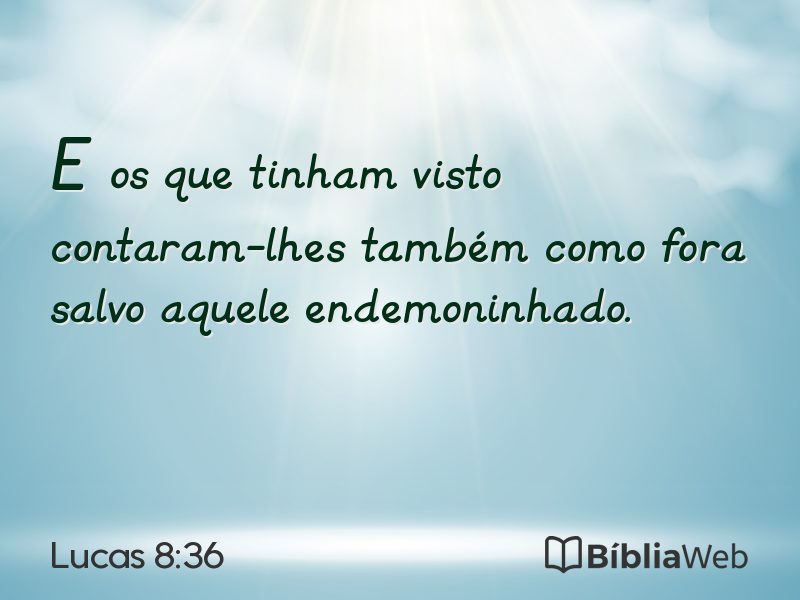 Lucas 8:36 em imagem para compartilhar