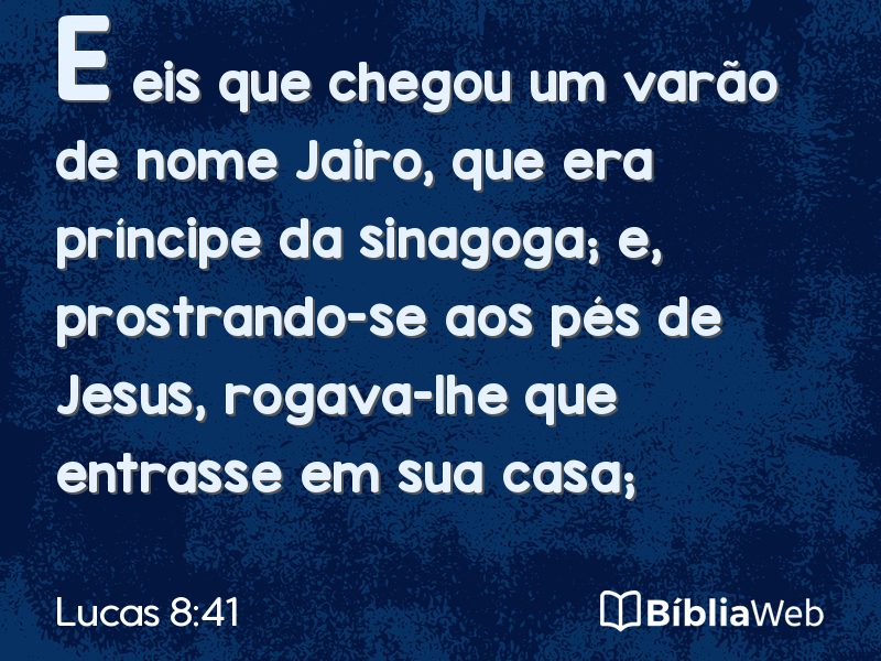 Lucas 8:41 em imagem para compartilhar