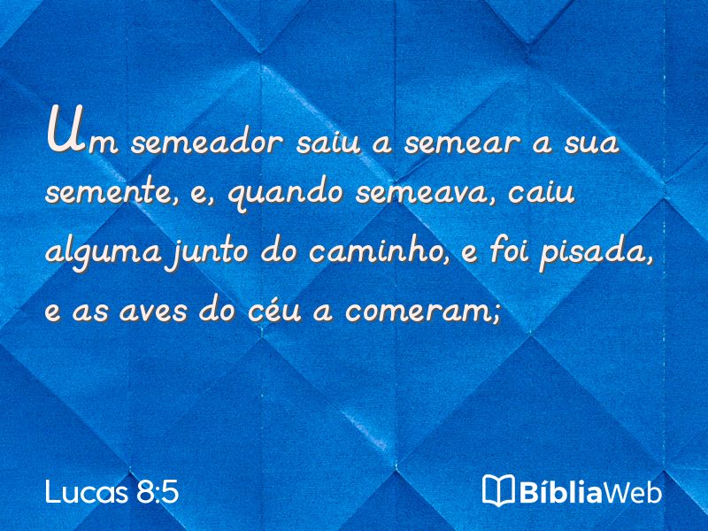 Lucas 8:5 em imagem para compartilhar