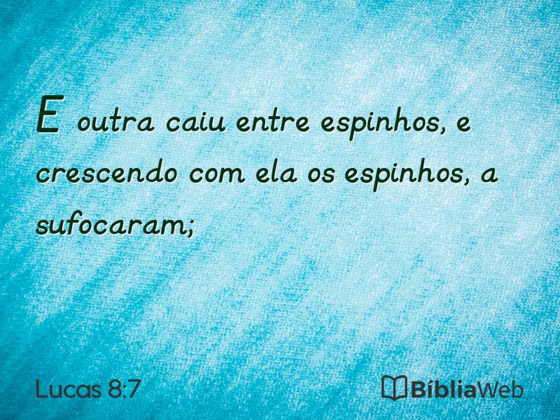 Lucas 8:7 em imagem para compartilhar