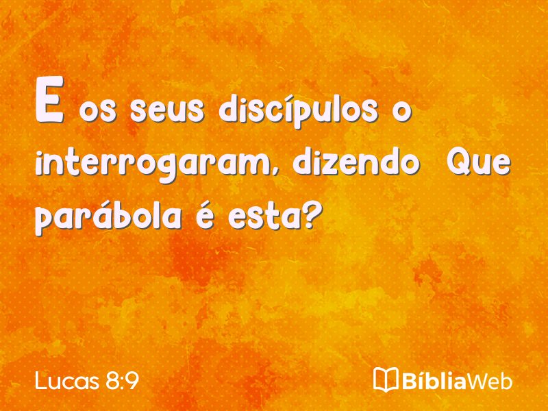 Lucas 8:9 em imagem para compartilhar