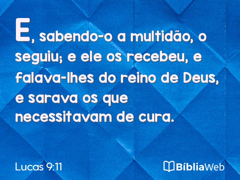 Lucas 9:11 em imagem para compartilhar