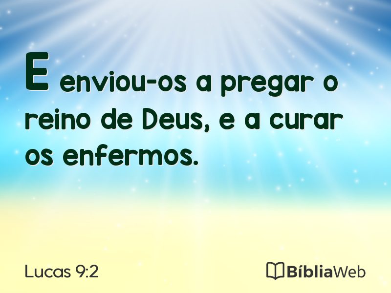Lucas 9:2 em imagem para compartilhar