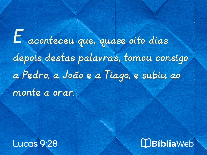 Lucas 9:28 em imagem para compartilhar