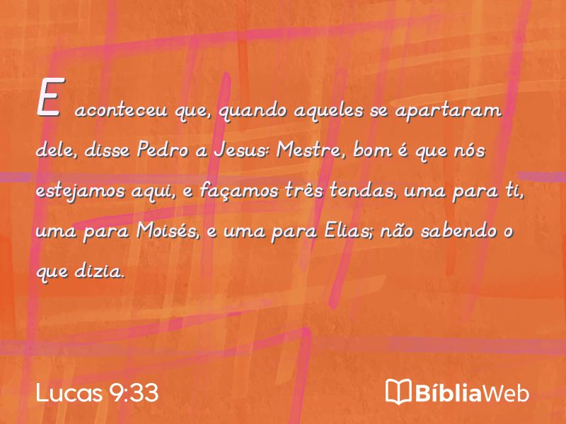 Lucas 9:33 em imagem para compartilhar