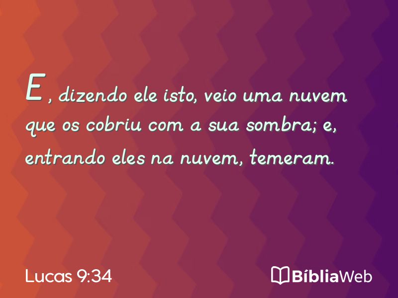 Lucas 9:34 em imagem para compartilhar