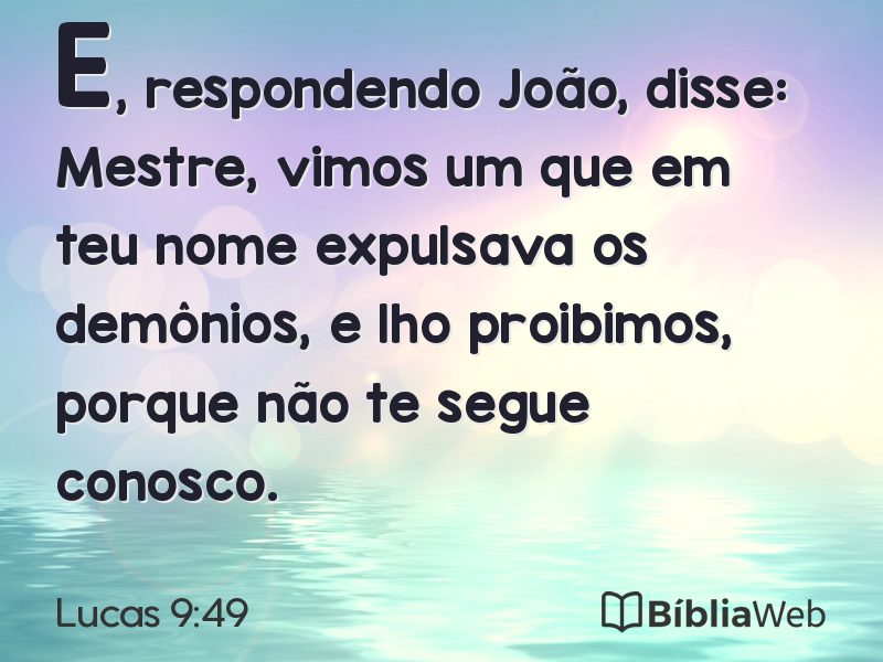 Lucas 9:49 em imagem para compartilhar