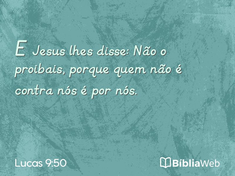 Lucas 9:50 em imagem para compartilhar