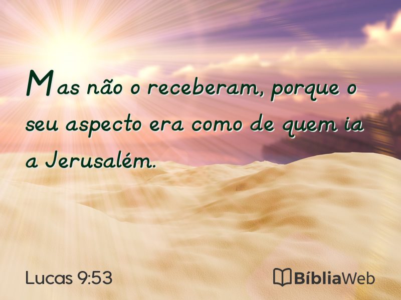Lucas 9:53 em imagem para compartilhar